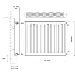 Haceka paneelradiator Imago Una 400 mm x 600 mm