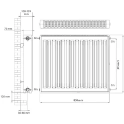 Haceka paneelradiator Imago Una 400 mm x 800 mm