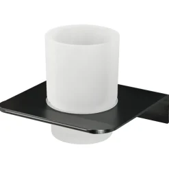 Haceka tandenborstelhouder beker Redefine aluminium mat zwart