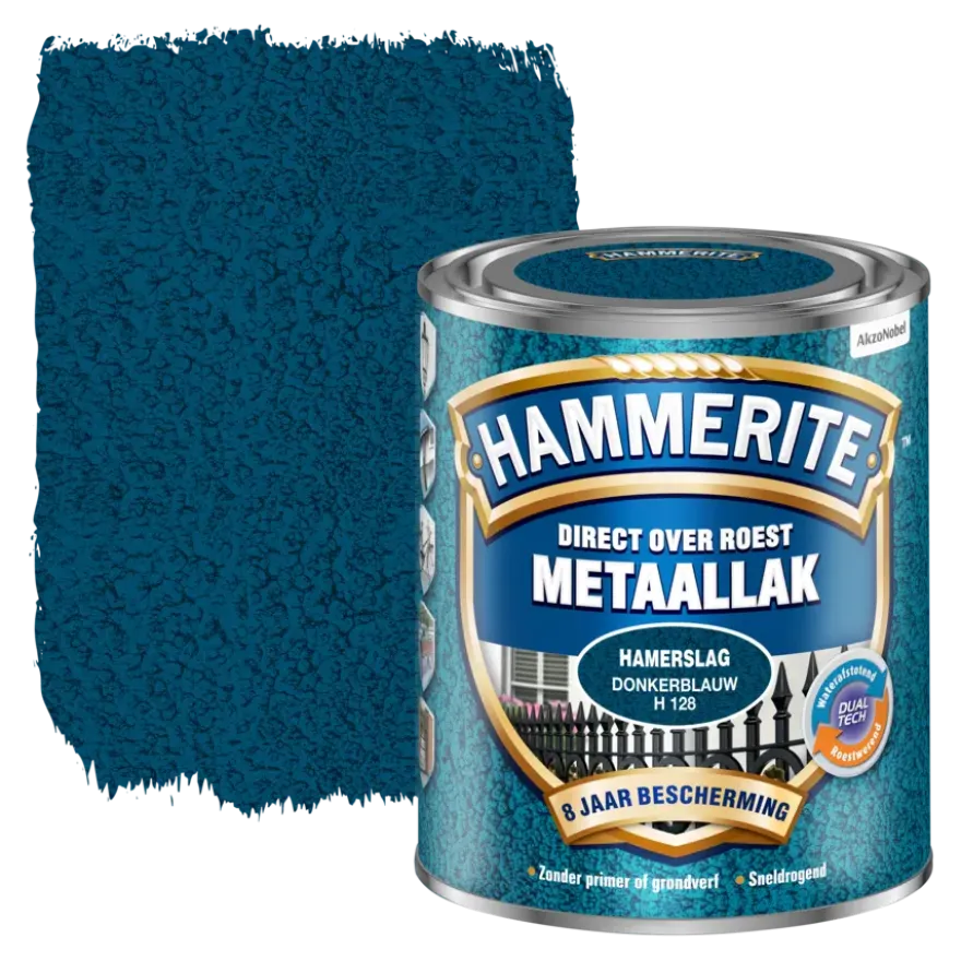 Hammerite Direct over Roest metaallak hamerslag donkerblauw 750 ml