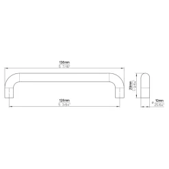 Handgreep Janne RVS look 128mm