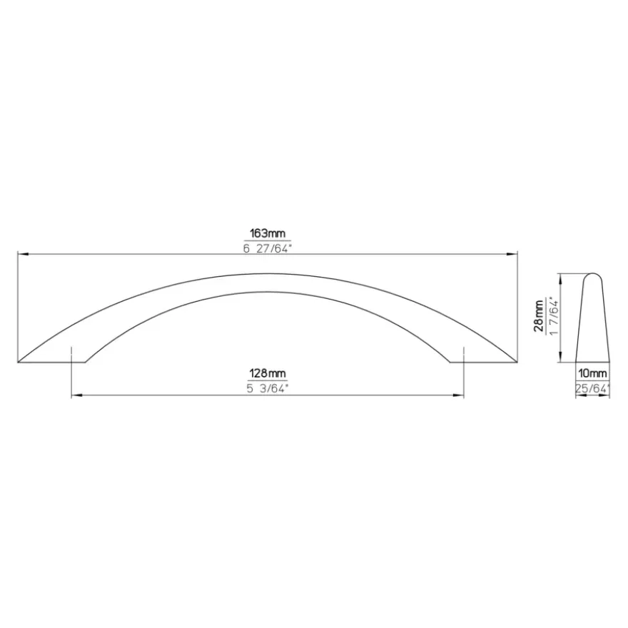 Handgreep Jose RVS look 128mm