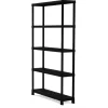 Handson stellingkast kunststof zwart 5 legborden 25 kg/legbord 176x75x32 cm