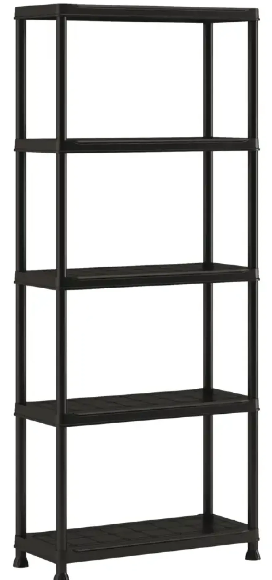 Handson stellingkast kunststof zwart 5 legborden 25 kg/legbord 176x75x32 cm