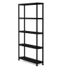 Handson stellingkast kunststof zwart 5 legborden 50 kg/legbord 187x80x40 cm