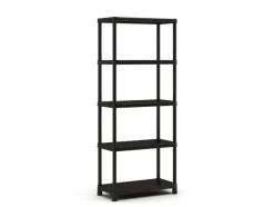 Handson stellingkast kunststof zwart 5 legborden 50 kg/legbord 187x80x40 cm