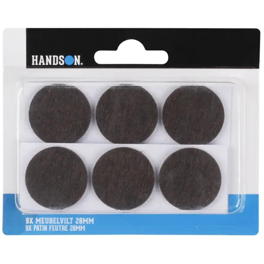 HANDSON anti krasvilt Ø28 mm bruin 9 stuks