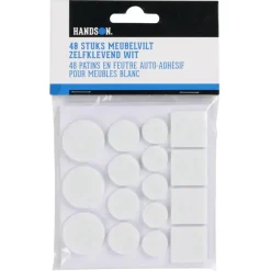 HANDSON anti krasvilt 48 stuks wit assorti