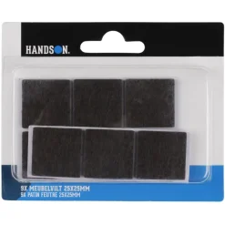 HANDSON anti krasvilt 25x25 mm bruin 9 stuks