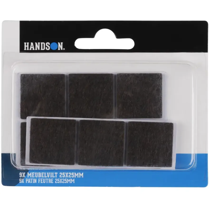 HANDSON anti krasvilt 25x25 mm bruin 9 stuks
