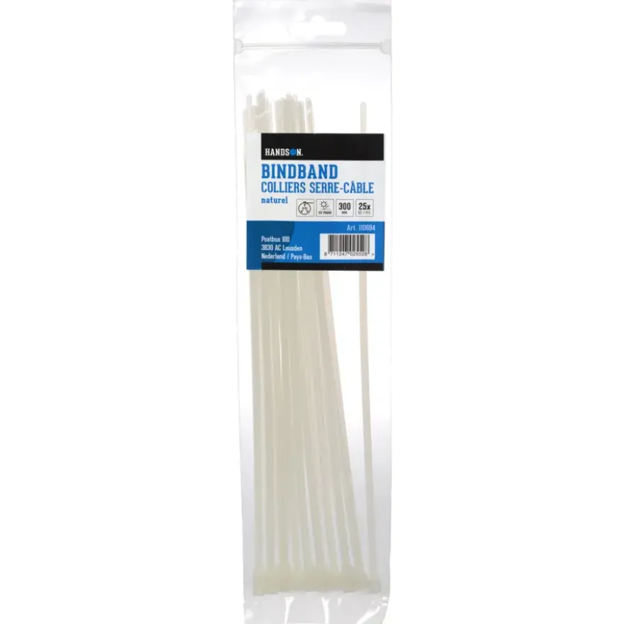 HANDSON bindband wit 300mm (25 stuks)