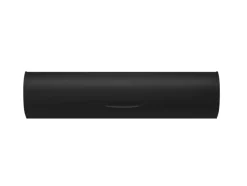 Handson brievenbusklep met borstel PVC zwart blinde bevestiging