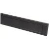 Handson brievenbusklep met borstel PVC bruin