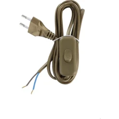 HANDSON eurosnoer goud 2 meter met schakelaar