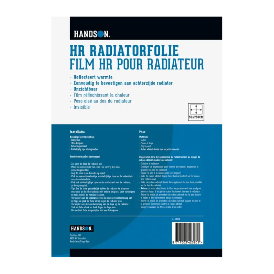 Handson HR Radiatorfolie 7,5 x 0,5 meter