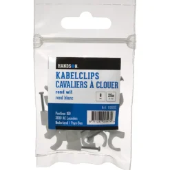 Handson Kabelclip Rond Wit 8 mm 25 Stuks