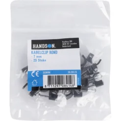 Handson Kabelclips Rond Zwart 7mm 25 stuks