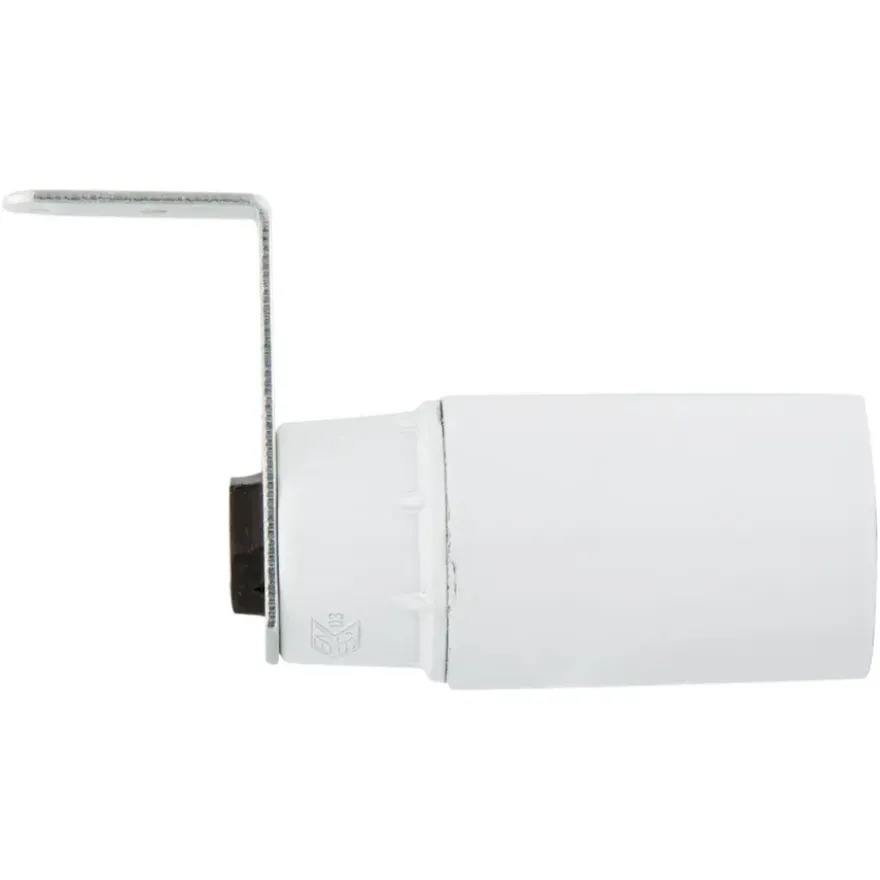 Handson lampfitting E14 haakse beugel wit