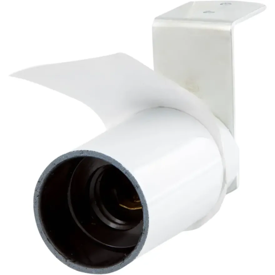 Handson lampfitting E14 haakse beugel wit