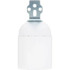 Handson lampfitting E27 haakse beugel wit
