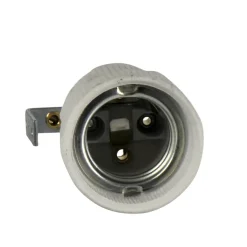Handson lamphouder E27 haaks porcelein wit