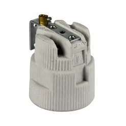 Handson lamphouder E27 haaks porcelein wit