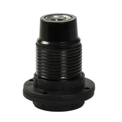 Handson lamphouder E14 incl. Kraag en Ring Zwart