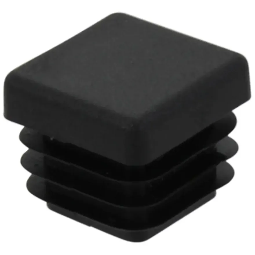 HANDSON meubeldop vierkant 20x20 mm zwart 4 stuks