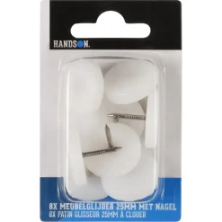 HANDSON meubelglijder met nagel nylon Ø25 mm 8 stuks