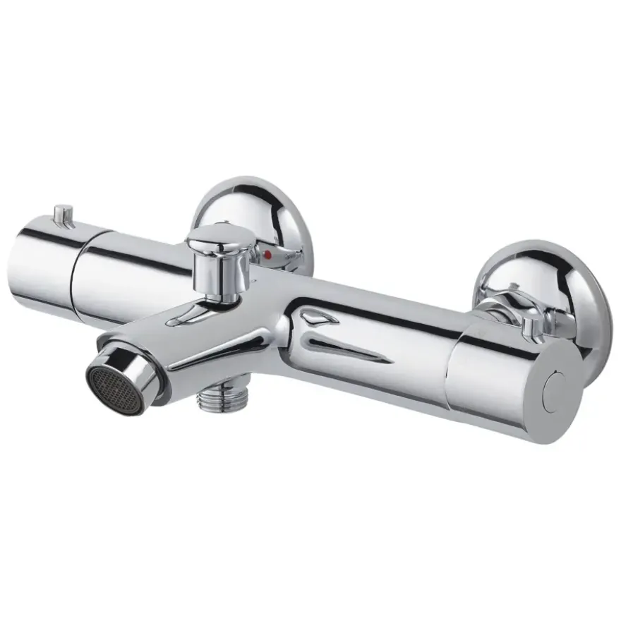 Handson Oscar thermostatische badkraan met omstelling chroom 15cm