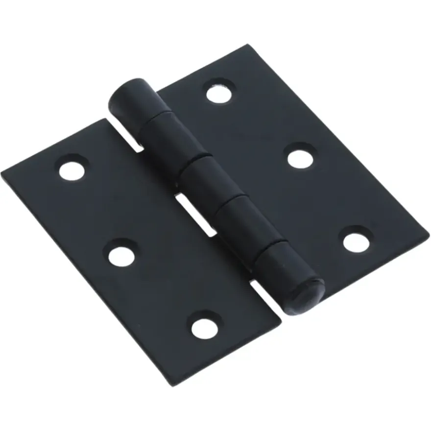 HANDSON Scharnier met vaste pen 60x60 mm zwart - 2 stuks