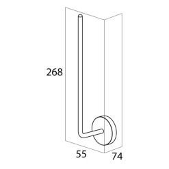 Handson Smart reserverolhouder chroom
