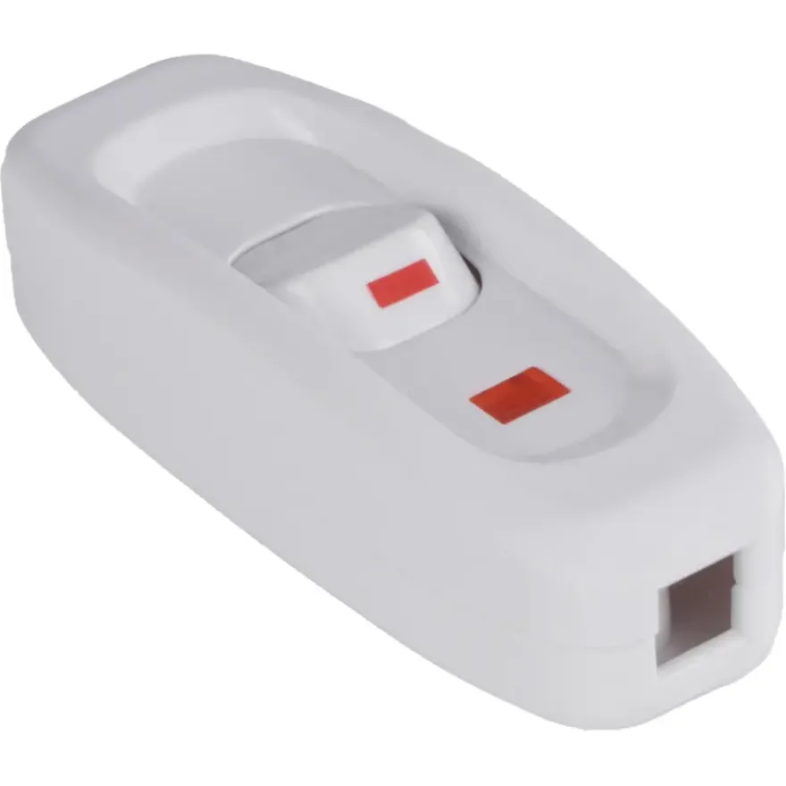 Handson snoerschakelaar met verlichting wit