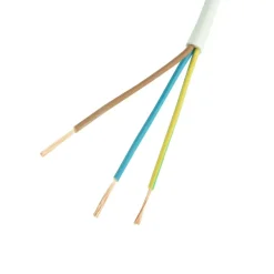 Handson Stroomkabel PVC Rond 3 x 1 mm² 10 Meter Wit