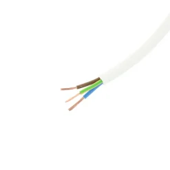 HANDSON Stroomkabel rond wit 3x1,5mm² 5 meter