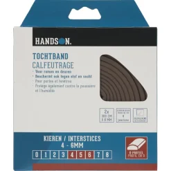 Handson tochtband D-profiel EPDM rubber bruin 3 meter 2 stuks