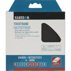 Handson tochtband D-profiel EPDM rubber antraciet 3 meter 2 stuks