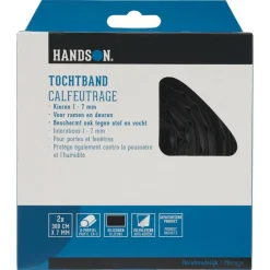 Handson tochtband O-profiel siliconen zwart 3 meter 2 stuks