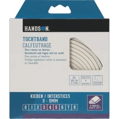Handson tochtband P-profiel EPDM rubber wit 3 meter 2 stuks