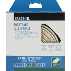Handson tochtband V-profiel EPDM rubber wit 3 meter 2 stuks