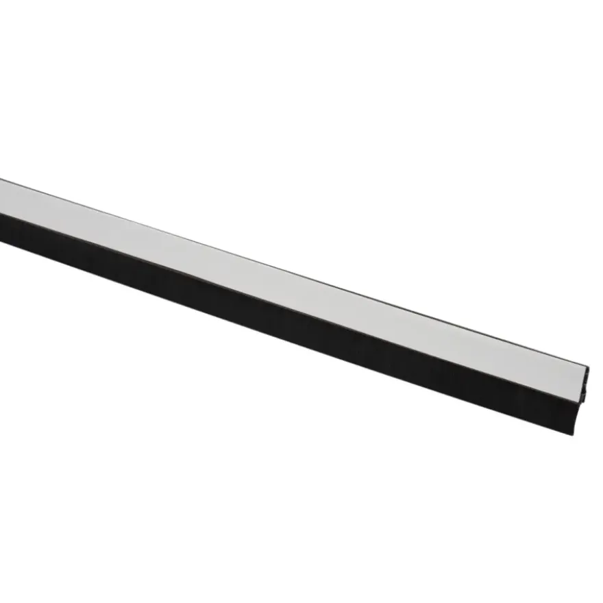 Handson tochtstrip aluminium 93 cm met borstel bruin