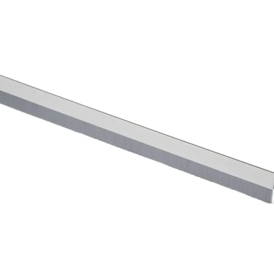 Handson tochtstrip aluminium 93 cm met borstel zilver