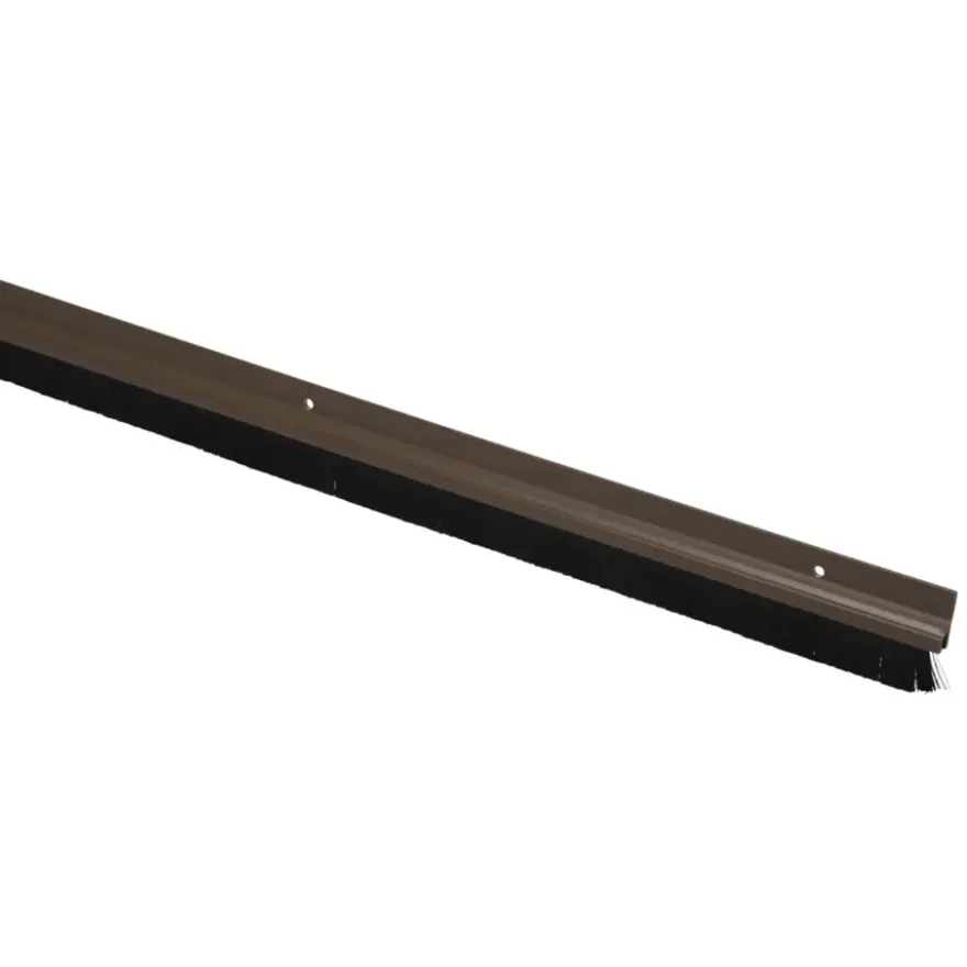 Handson tochtstrip kunststof 93 cm met borstel bruin