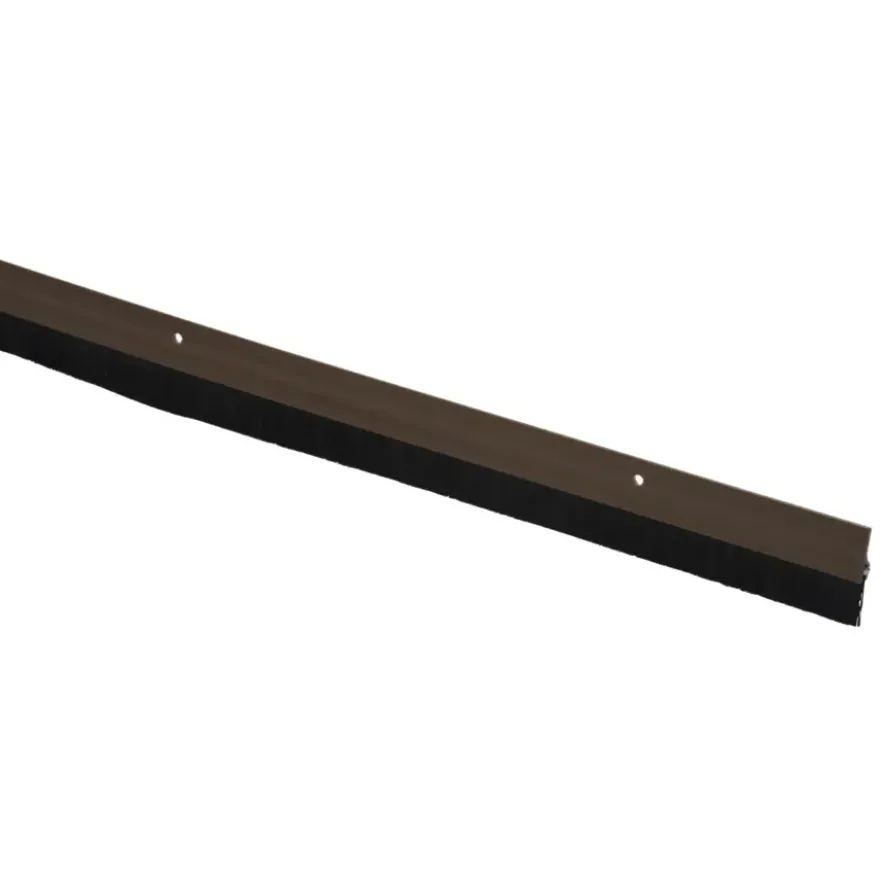 Handson tochtstrip kunststof 93 cm met borstel bruin