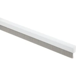Handson tochtstrip wit aluminium 93 cm met grijze borstel