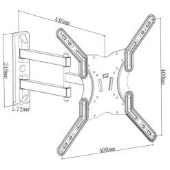 Handson TV-beugel volledig verstelbaar (14 tot 55 inch)