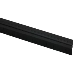 Handson zelfklevende aluminium tochtstrip met borstel 93 cm zwart