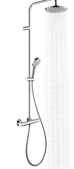 Hansgrohe regendoucheset Vernis Blend 200 met handdouche en thermostaatkraan 2 standen zwart - hartafstand kraan 15 cm