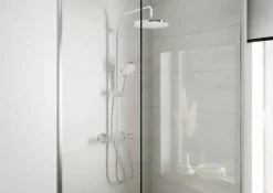 Hansgrohe regendoucheset Vernis Blend 200 met handdouche en thermostaatkraan 2 standen zwart - hartafstand kraan 15 cm