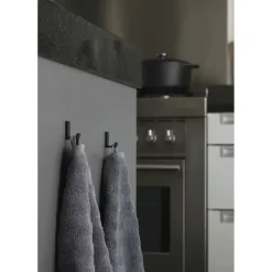 Hermeta garderobe jashaak mat zwart – geschikt voor lattenwand 1,7 cm – 1 stuk